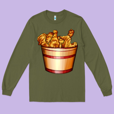 Nugget And Nuggets Basket Long Sleeve Tee Designed By Adodesignshop