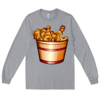 Heather Grey nugget and nuggets basket Long Sleeve Tee - AdoDesignShop