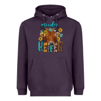 Plum moody cow Heavyweight Hoodie - NancyCooperArtShop
