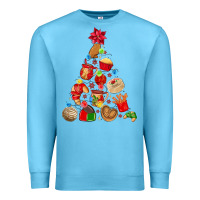 Ocean Blue mexican christmas tree Premium Sweatshirt - MaliasSmallBusiness