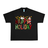 Black happy holiday christmas Urban Heavy Tee - FaDigitalArtStudio