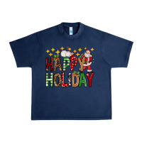 Navy happy holiday christmas Urban Heavy Tee - FaDigitalArtStudio