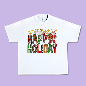 Happy Holiday Christmas Urban Heavy Tee Designed By Fadigitalartstudio