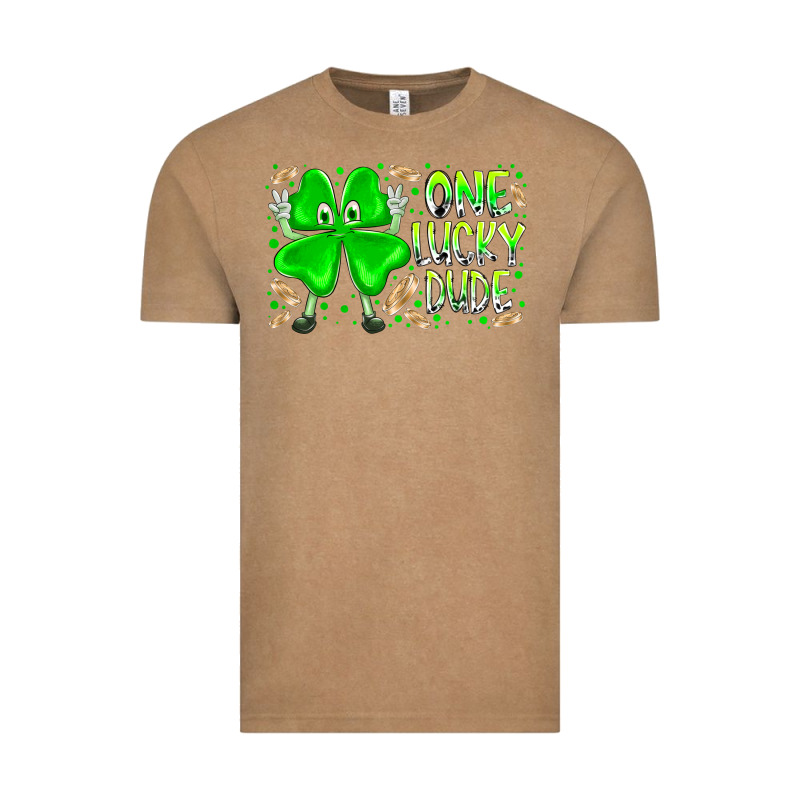 One Lucky Dude Vintage Tee by RacoonDesign | Teevron
