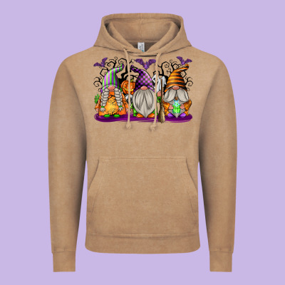Halloween Gnomes Vintage Hoodie Designed By Texasbilliewilder