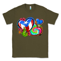 Army Green western leopard puerto rico hearts Classic Tee - AdoDesignShop