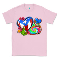 Bubblegum Pink western leopard puerto rico hearts Classic Tee - AdoDesignShop