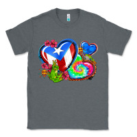 Charcoal Heather western leopard puerto rico hearts Classic Tee - AdoDesignShop