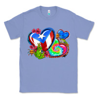 Colony Blue western leopard puerto rico hearts Classic Tee - AdoDesignShop