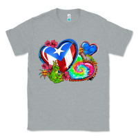 Heather Grey western leopard puerto rico hearts Classic Tee - AdoDesignShop