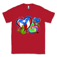 Red western leopard puerto rico hearts Classic Tee - AdoDesignShop