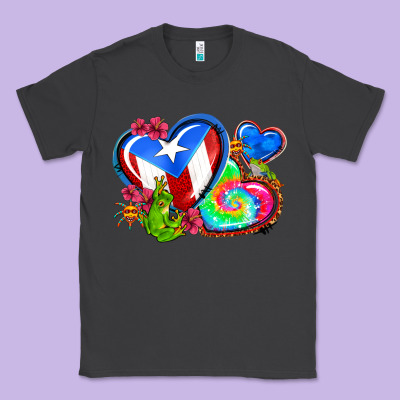 Western Leopard Puerto Rico Hearts Classic Tee Designed By Adodesignshop