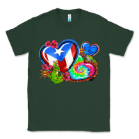 Sports Green western leopard puerto rico hearts Classic Tee - AdoDesignShop
