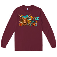 Burgundy coffee then cows longhaired cow Long Sleeve Tee - Jasminsmagicworld