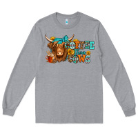 Heather Grey coffee then cows longhaired cow Long Sleeve Tee - Jasminsmagicworld