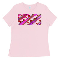Bubblegum Pink leopar and cowhide with heart candies Ladies Tee - AdoDesignShop