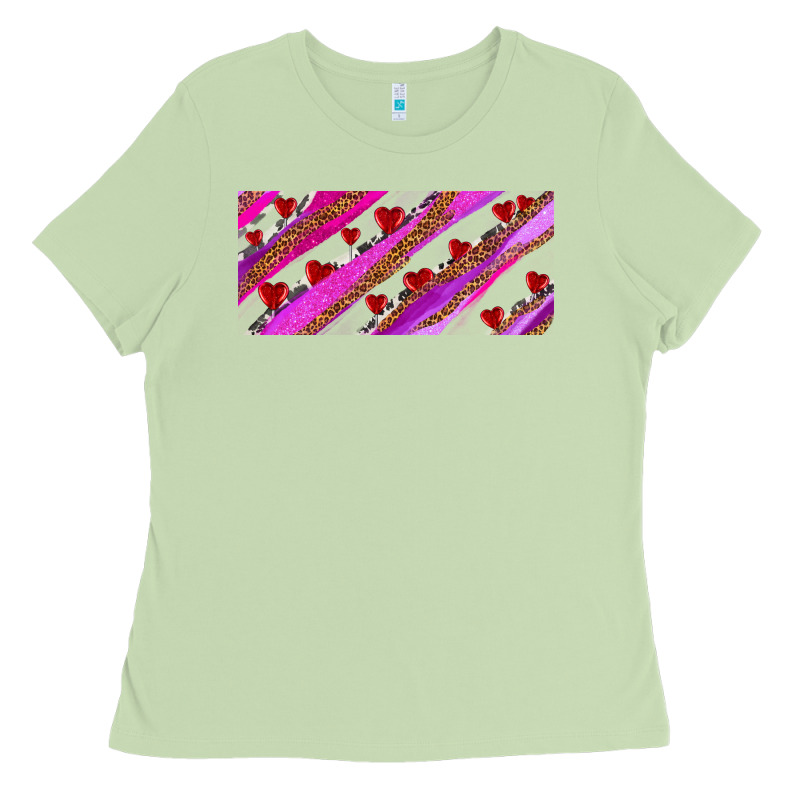 Leopar And Cowhide With Heart Candies Ladies Tee by AdoDesignShop | Teevron