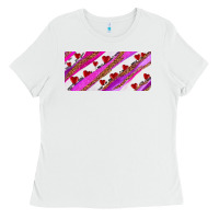 White leopar and cowhide with heart candies Ladies Tee - AdoDesignShop