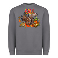 Storm Fall Vibes Squirrel Heavyweight Sweatshirt - CowhideDigitalArt