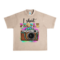 French Oak i shoot people tie dye gemstone vintage camera Urban Heavy Tee - FaDigitalArtStudio