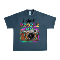 Midnight Navy i shoot people tie dye gemstone vintage camera Urban Heavy Tee - FaDigitalArtStudio