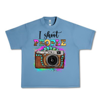 Pebble Blue i shoot people tie dye gemstone vintage camera Urban Heavy Tee - FaDigitalArtStudio