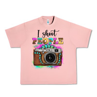 Salmon i shoot people tie dye gemstone vintage camera Urban Heavy Tee - FaDigitalArtStudio