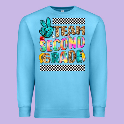 Team Second Grade Premium Sweatshirt Designed By Nancycooperartshop