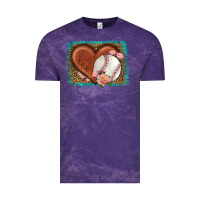 Cloud Purple western leopard baseball heart Vintage Tee - HRA Design Shop