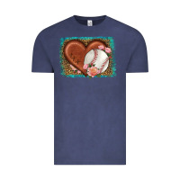Vintage Denim western leopard baseball heart Vintage Tee - HRA Design Shop