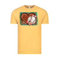 Vintage Mustard western leopard baseball heart Vintage Tee - HRA Design Shop