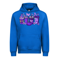 Cobalt Cancer coffee cups purple ribbon Urban Hoodie - NancyCooperArtShop