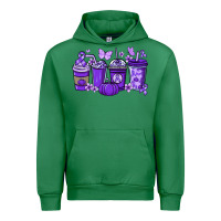 Emerald Cancer coffee cups purple ribbon Urban Hoodie - NancyCooperArtShop