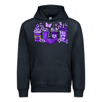 Navy Cancer coffee cups purple ribbon Urban Hoodie - NancyCooperArtShop