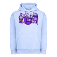 Pigment Grape Ice Cancer coffee cups purple ribbon Urban Hoodie - NancyCooperArtShop