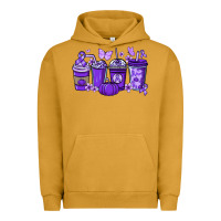Pigment Peanut Butter Cancer coffee cups purple ribbon Urban Hoodie - NancyCooperArtShop