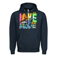 Navy Lake mode summer Zipper Hoodie - NancyCooperArtShop