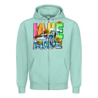 Seafoam Lake mode summer Zipper Hoodie - NancyCooperArtShop
