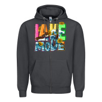 Smoke Lake mode summer Zipper Hoodie - NancyCooperArtShop