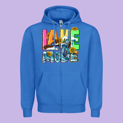 Lake Mode Summer Zipper Hoodie Designed By Nancycooperartshop