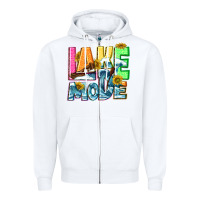 White Lake mode summer Zipper Hoodie - NancyCooperArtShop
