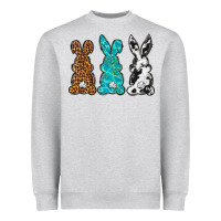 Heather Grey Western Happy Easter peeps Heavyweight Sweatshirt - Neo Western