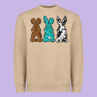 Western Happy Easter Peeps Heavyweight Sweatshirt Designed By Neo Western