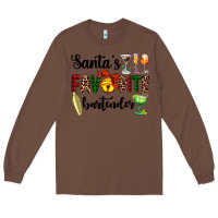 Chestnut santa's favorite bartender Long Sleeve Tee - AdoDesignShop