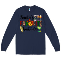 Navy santa's favorite bartender Long Sleeve Tee - AdoDesignShop