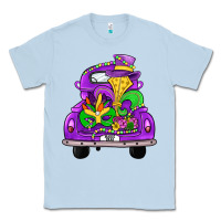 Dusty Blue farm truck, mardi gras Classic Tee - JahusDesignShop
