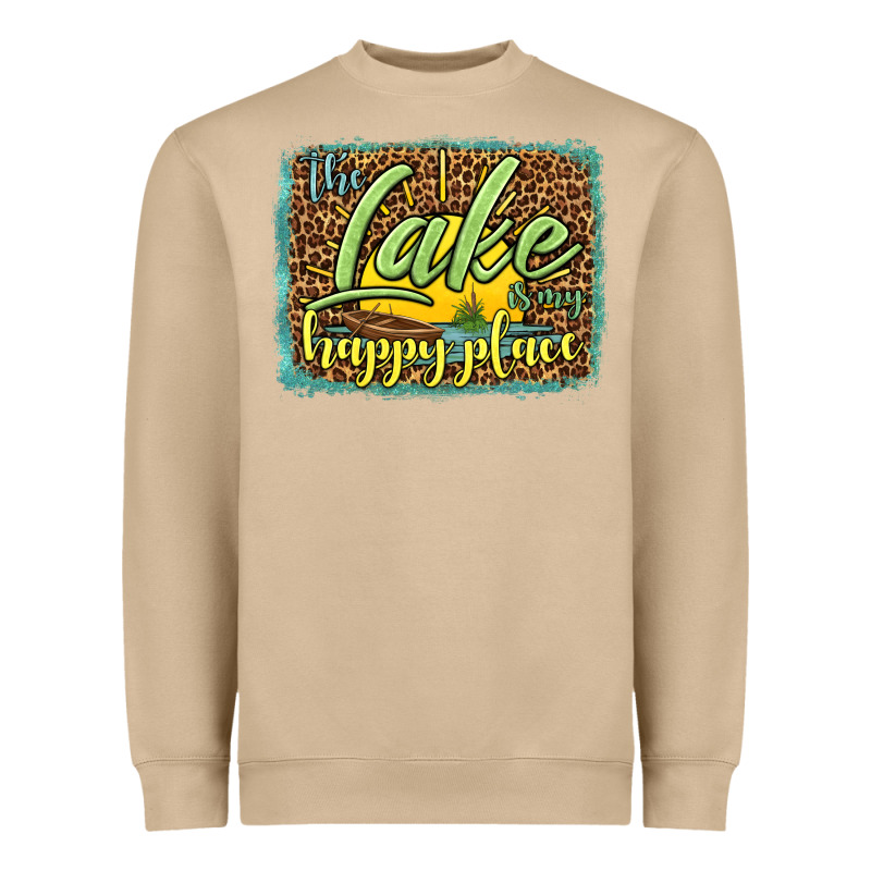 The Lake Is My Happy Place Heavyweight Sweatshirt by HRA Design Shop | Teevron