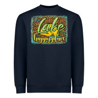 Navy the lake is my happy place Heavyweight Sweatshirt - HRA Design Shop