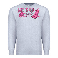 Heather Grey lets go girls Premium Sweatshirt - NancyCooperArtShop