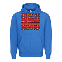 True Royal Christmas lights serape Zipper Hoodie - BarkalooDesign